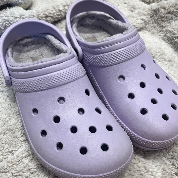 Light Purple Fuzzy Crocs - Picture 3 of 3